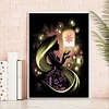 Diamond Painting -DIY Round Drill Princess Changfa Le Pei Silhouette(40X50CM)