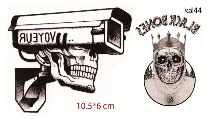 Waterproof Temporary Tattoo Sticker grim Reaper Flash Tatoo Fake Tatto arm Wrist Foot hand foot For Girl Men Women