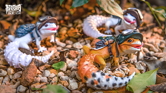 In-stock FIGURERICH-GECKO DAYDREAM SERIES – BANA’S Flight Dream Leopard Gecko 1:1 Scale Designer Figure-FIGURERICH