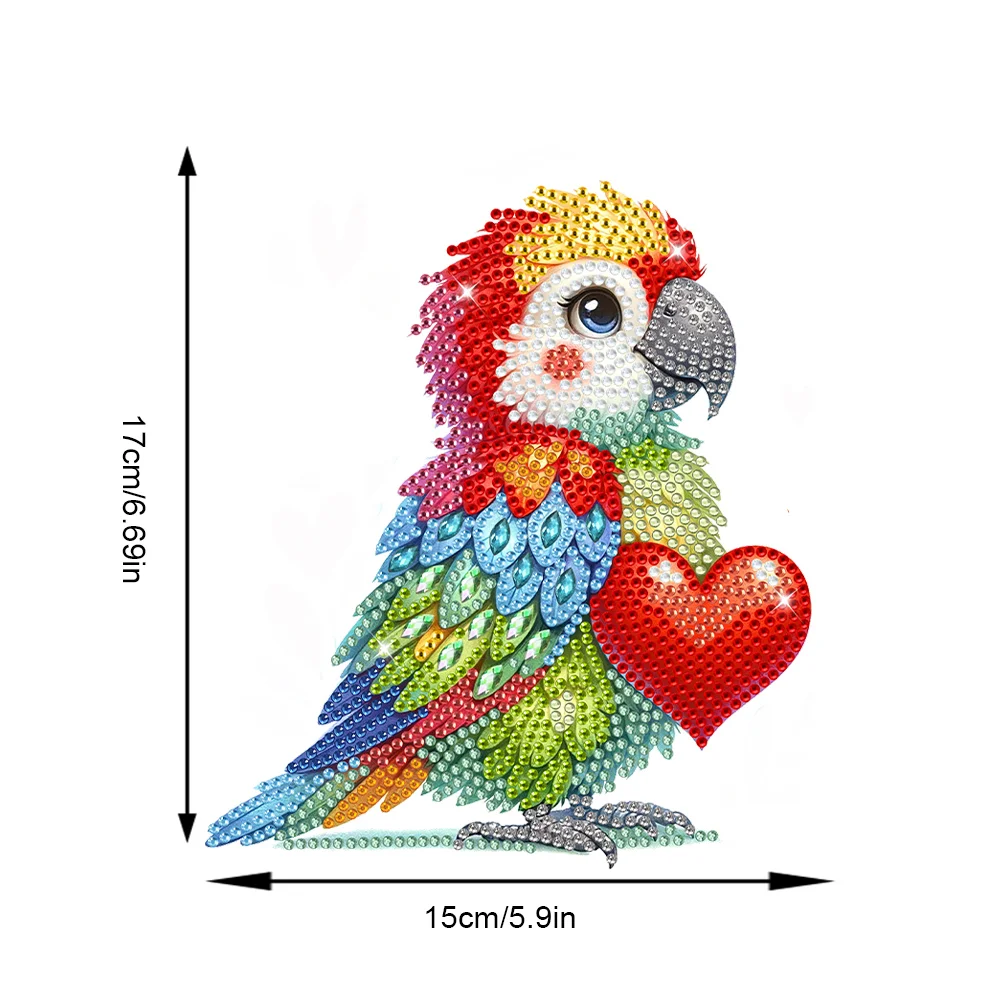 DIY Parrot Acrylic Shaking Head Cute Christmas Desktop Diamond Art Kits
