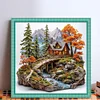 Four Seasons Scenery Autumn-11CT Stamped Cross Stitch 50*50cm/19.69*19.69in tapestrymarket
