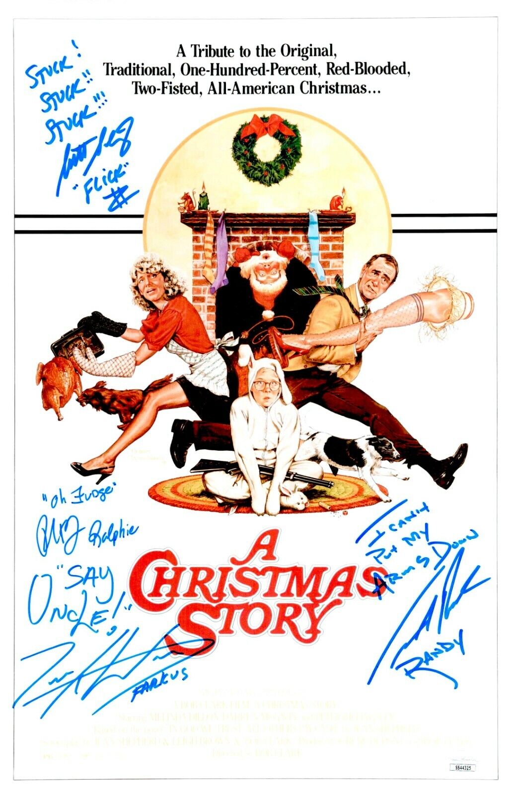 PETER BILLINGSLEY CAST x4 Signed 11x17 A CHRISTMAS STORY Photo Poster painting Autograph JSA COA