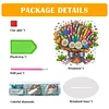 (US Local)Flower Double Sided Effect Table Top Diamond Painting Desktop Ornaments Kit (Pencil)