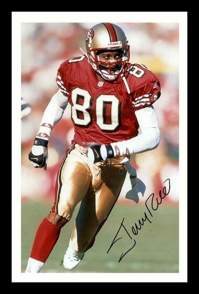 Jerry Rice - San Francisco 49ers Autograph Signed & Framed Photo Poster painting