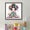 Cartoon Japanese Geisha-11CT Stamped Cross Stitch 40*40cm