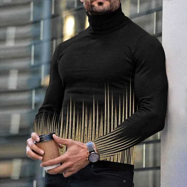 Men's Casual Turtleneck Long Sleeve Knitwear
