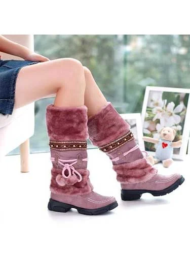 Coachella Festival Boots Snow Boots Platform Lace-up Leisure Boots