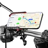 Cooling Motorcycle Phone Mount with USB/TYPE-C Charging Port Motorcycle Phone Holder 360 Rotation Cellphone Cradle Adjustable for 5.4-7.8 Inch Smartphone (Handlebar)