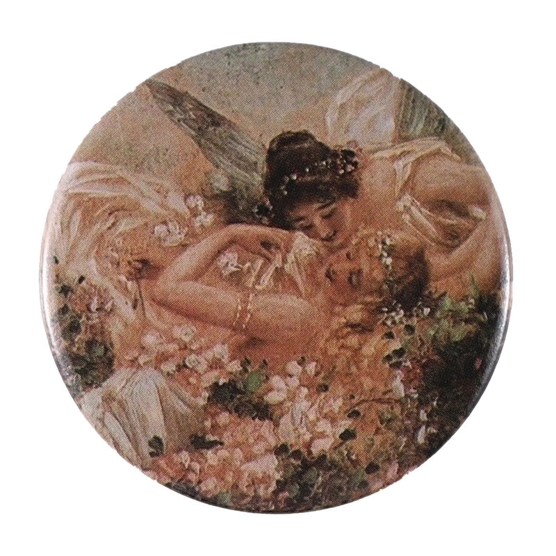 Retro Pin Round Letter Ghost Alloy Plating Unisex Brooches