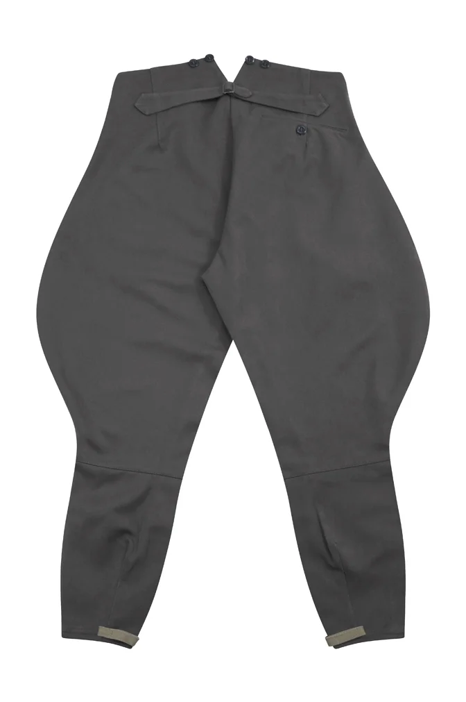  Elite German Officer Stone Grey Gabardine Breeches German-Uniform
