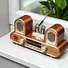 Golon RX-998 Black Nostalgic Rechargeable Radio Bluetooth Speaker USB TF Card FM/AM/SW 3 Bands