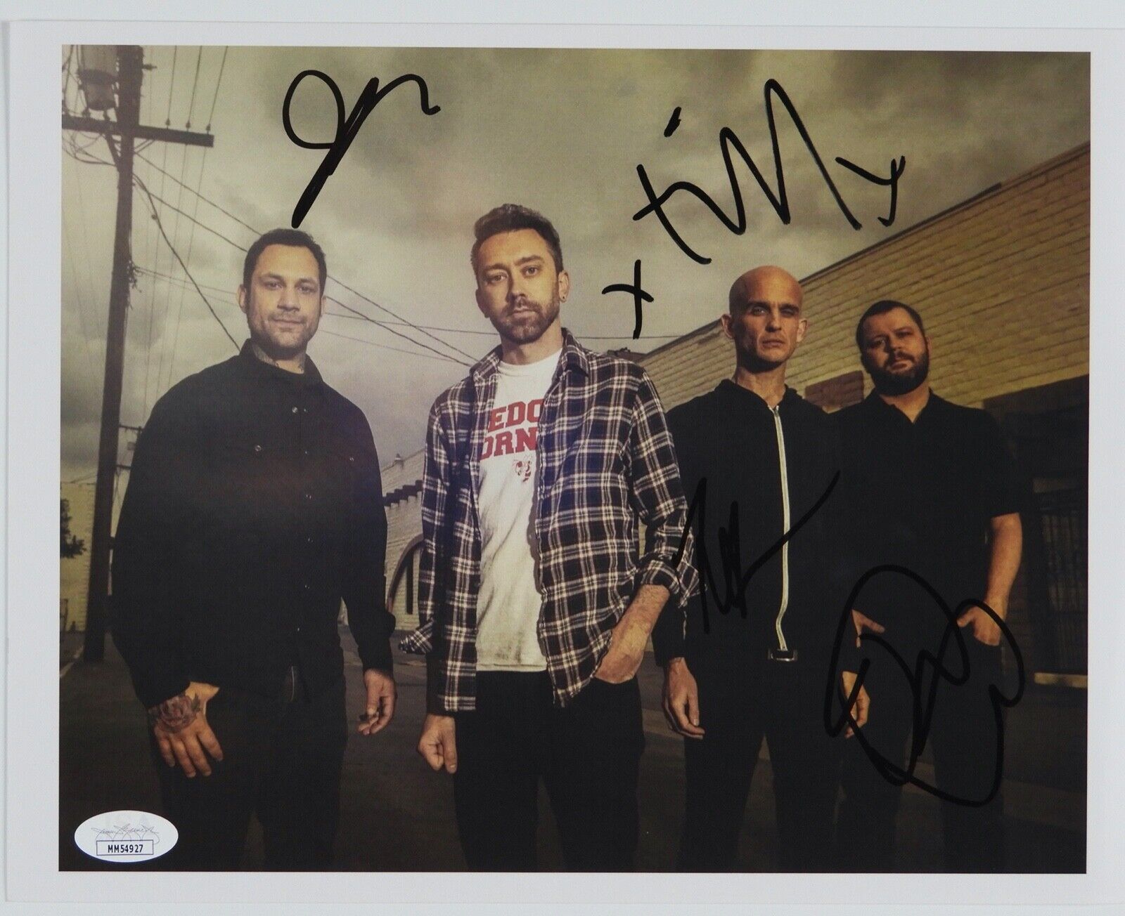 Rise Against Fully Signed Signed JSA Autograph Photo Poster painting 8.5 x 11 Tim Mclirath Joe +