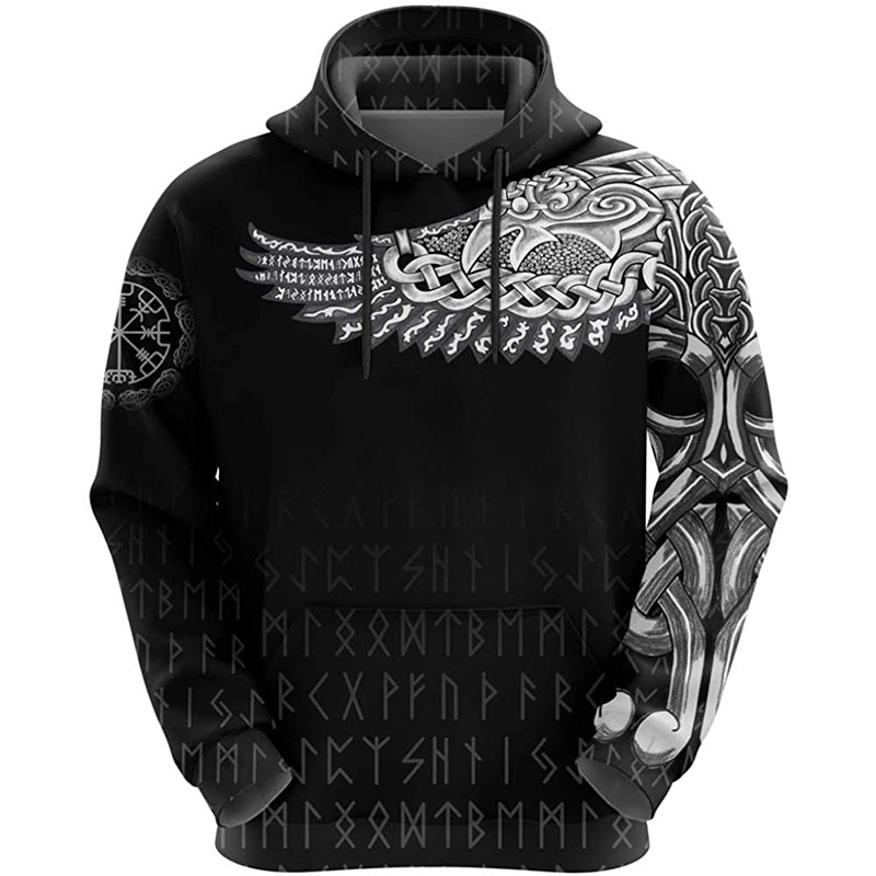 Viking-Inspired Hoodie: A Fusion of Myth and Style