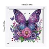 5D DIY Partial Special Shaped Drill Diamond Painting Kit Butterfly Decor With Frame Kit 18x18cm