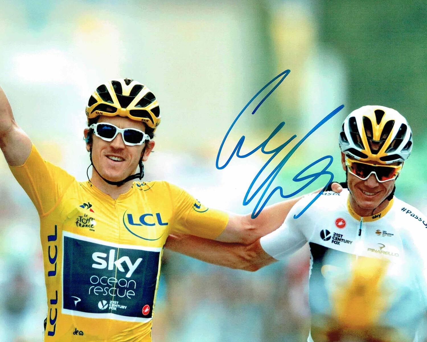 Geriant THOMAS Autograph Signed 10x8 Photo Poster painting A AFTAL COA Tour de France Cyclist