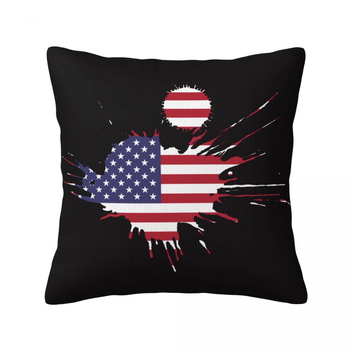 United States Ink Spatter Throw Pillows 18 x 18 inch