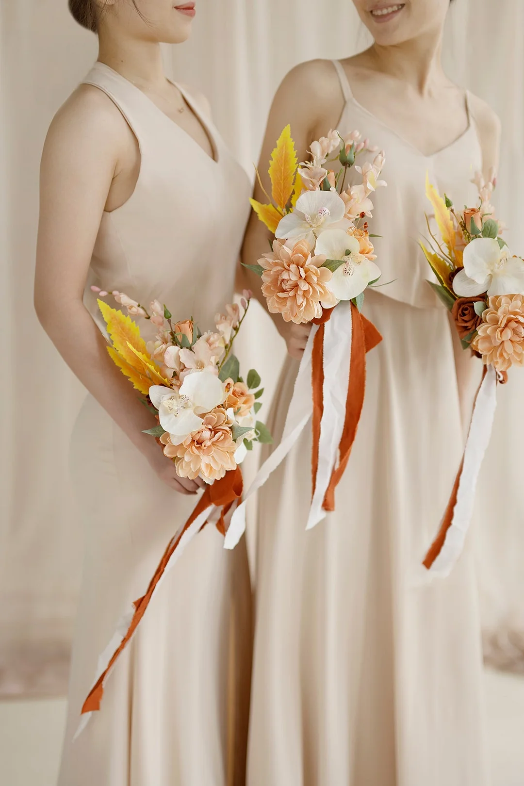 Bridesmaid Posy in Sunset Terracotta