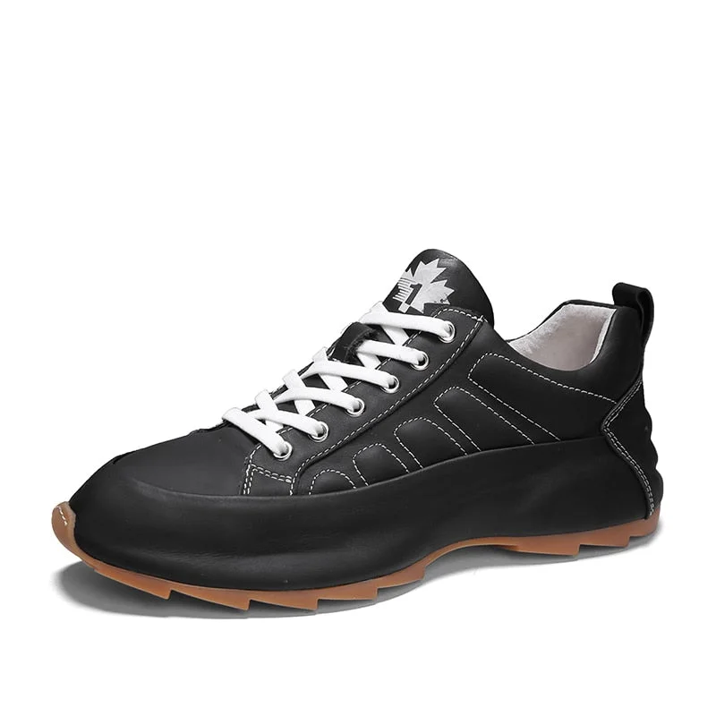 2021 New Men's Casual Shoes Fashion White 100% Genuine Leather Shoes for Men Shoe Lift Cowhide Cushioning Walking Footwear