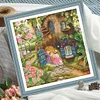 Garden Bungalow-11CT Stamped Cross Stitch 60*60cm/23.62*23.62in(Brand)