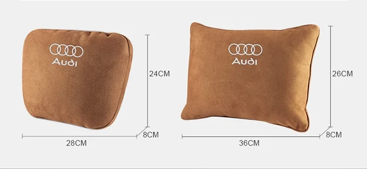 Brand new upgraded suede car headrest lumbar support neck pillow