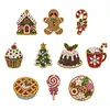 10PCS DIY Pearl Diamond Painting Christmas Fridge Magnets, Sparkling Rhinestone Refrigerator Magnet Craft Kit for Home Decor & Gifts