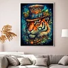 (Multi-Style) Tiger- 11CT Stamped Cross Stitch 40*40cm/40*55cm