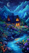 Luxury AB Velvet Diamond Painting Kit - Scenery
