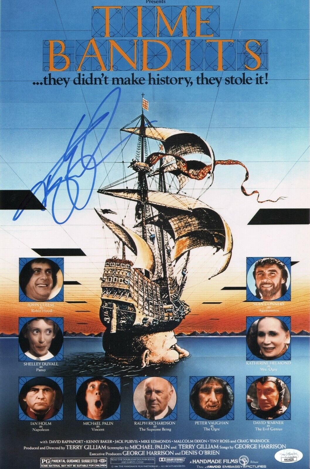 ~~ TERRY GILLIAM Authentic Hand-Signed TIME BANDITS