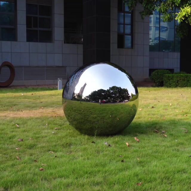 MaoPing Modern outdoor garden art large stainless steel hollow mirror ball