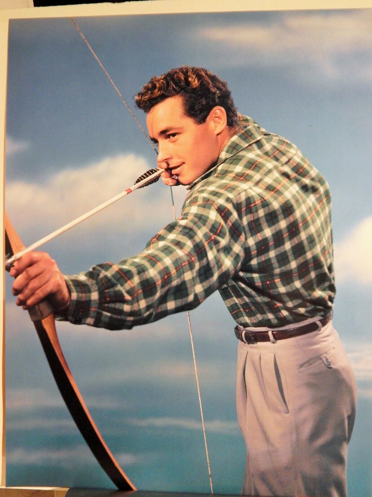 GUY MADISON 1940S / LIZ TAYLOR / ROZ RUSSL PUBLICITY Photo Poster painting HI-DEF(1987 reprint)