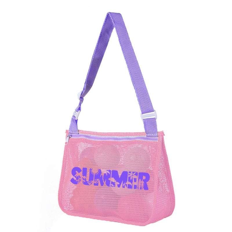 New Color Matching Children’s Toy Bag Shell Storage Bag Travel Beach Bag Hollow Transparent Beach Bag