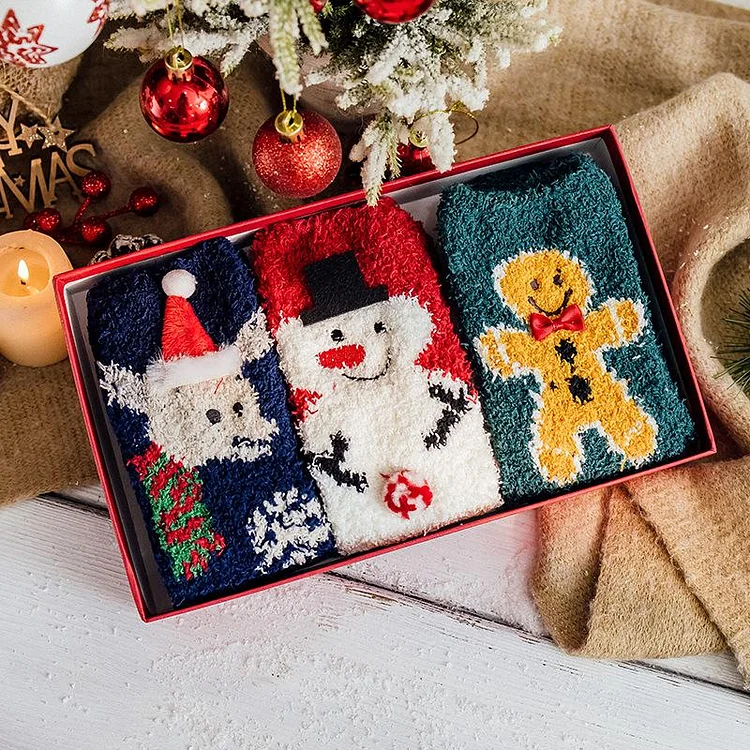 Christmas Floor Socks Gift Box