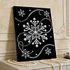 DIY Pearl Painting Snowflake for Home Wall Decor with Frame(40*30cm)