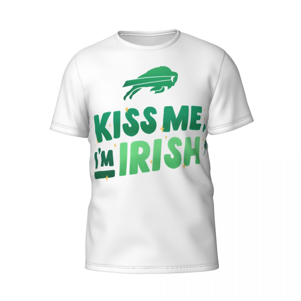 Buffalo Bills Kiss Me I'm Irish St. Patrick's Day Short-Sleeve Men's T-Shirt