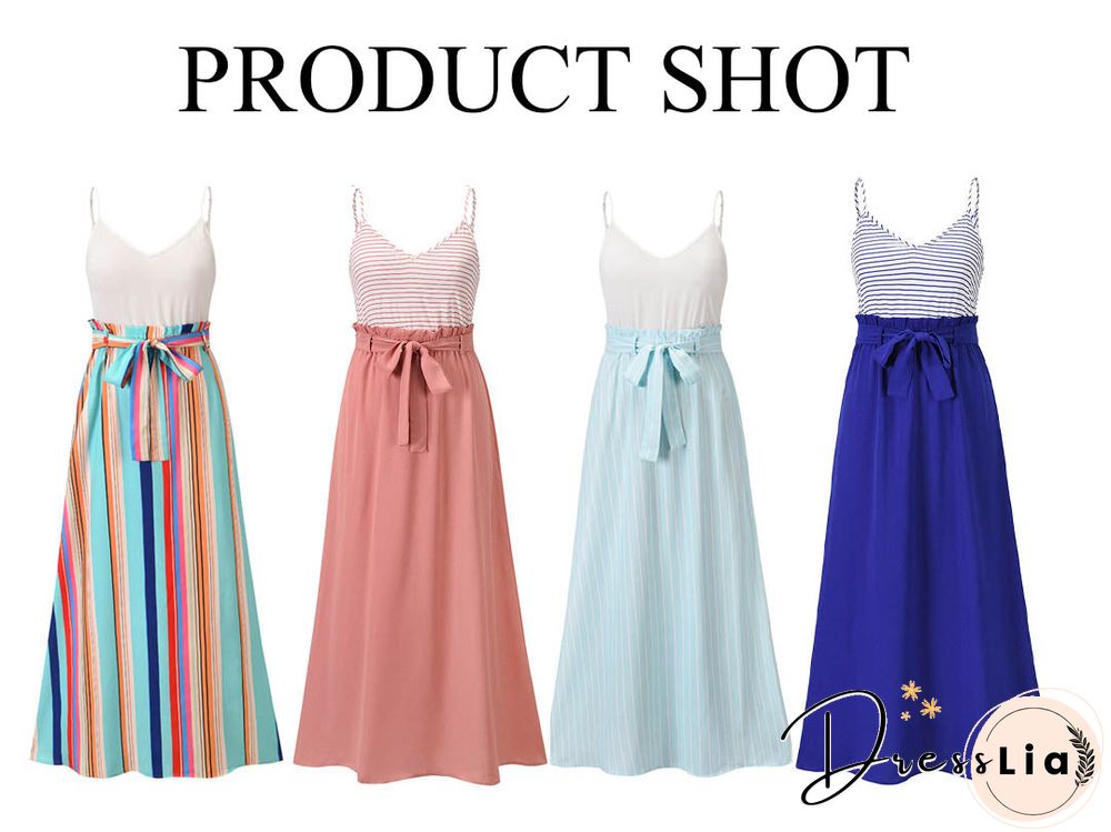 Waist Tie V Neck Spaghetti Strap Maxi Dress