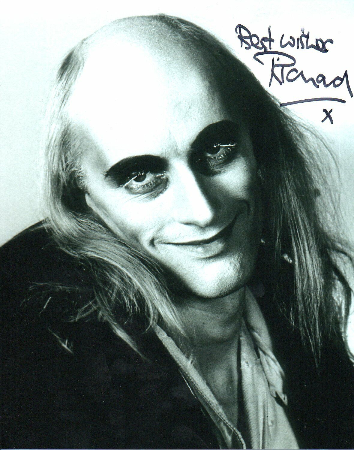 Richard O Brien Riff Raff Signed 10 by 8 inches Genuine Signature Photo Poster painting