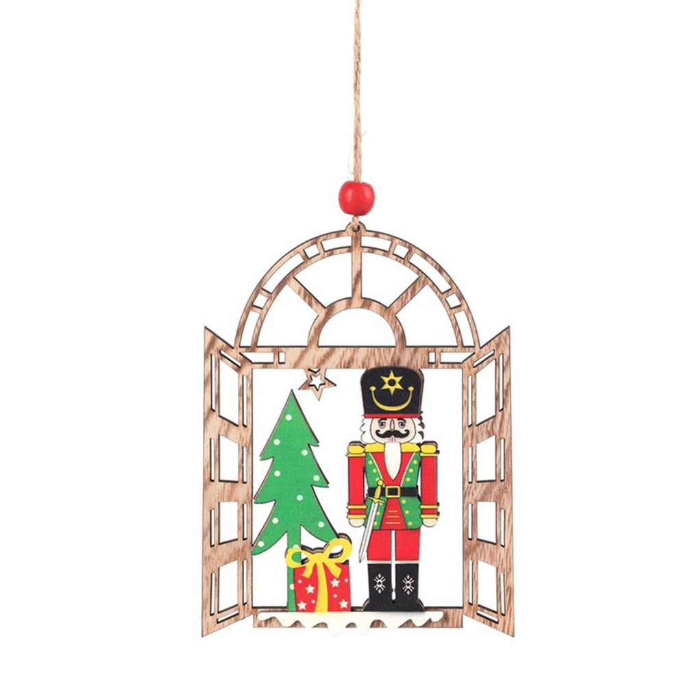 

Christmas Decoration Ornaments Wooden Walnut Claus Soldiers Party Pendants, Style 1, 501 Original