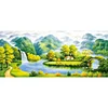 Mountain Stream-11CT Stamped Cross Stitch Silk Thread 150*66cm/59.06*25.98in(Big Size)