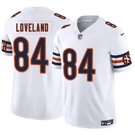 Youth Chicago Bears #84 Colston Loveland White 2025 Draft Vapor F.U.S.E. Limited Stitched Football Jersey