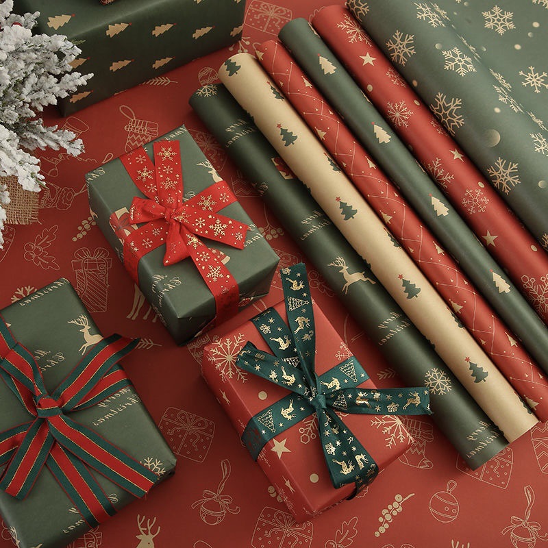 Vintage Christmas Kraft Wrapping Paper 