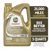 Castrol Edge Extended Performance 0W-20 Advanced Full Synthetic Motor Oil 5 Quart, Pack of 3