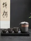 Light luxury portable purple clay travel kung fu tea set