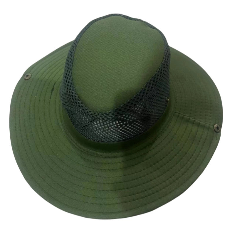 Men’s Minimalist Solid Color Big Eaves Straw Hat