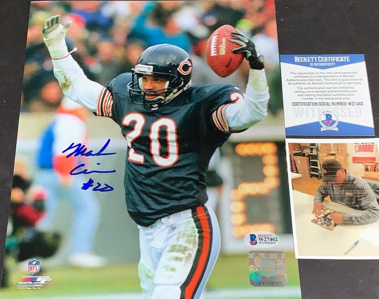 Mark Carrier Chicago Bears Autographed Signed 8x10 Photo Poster painting Beckett WITNESS COA 2