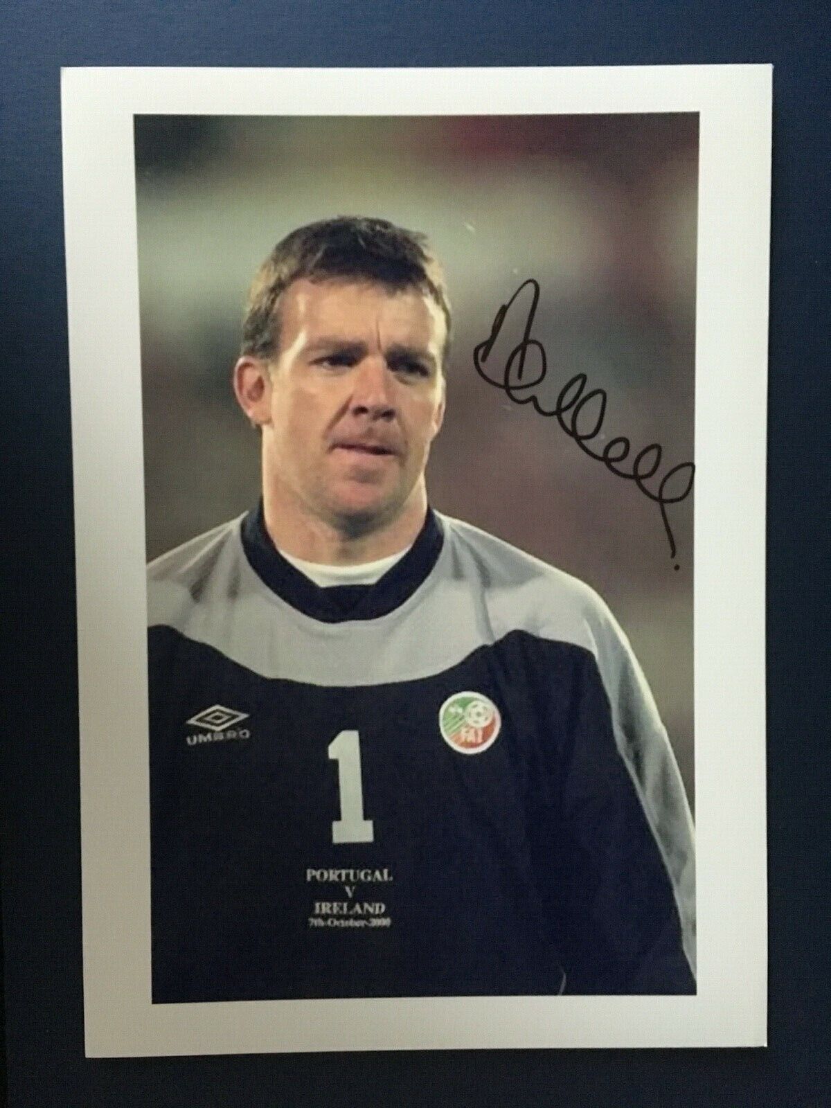 ALAN KELLY - IRISH INTERNATIONAL FOOTBALLER - EXCELLENT SIGNED Photo Poster painting