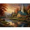 Village Church-11CT Stamped Cross Stitch 50*40cm tapestrymarket