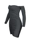 Solid Color Long Sleeves Sexy Mini Dress