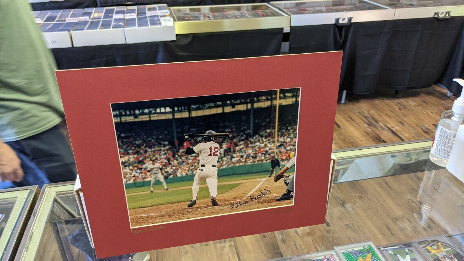 Ellis Burks Boston Red Sox Signed 8x10 Personal Photo Poster painting Matted W/Our COA READ