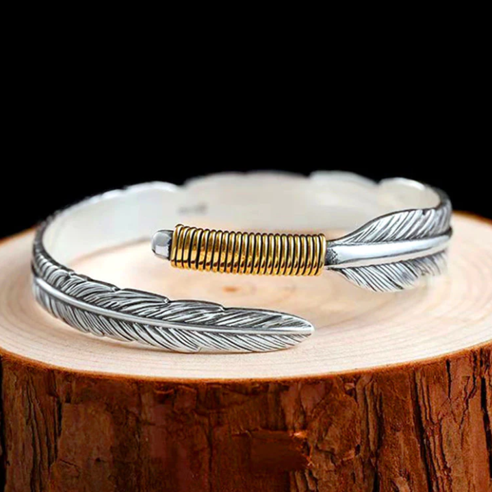 925 Silver feather Bracelet