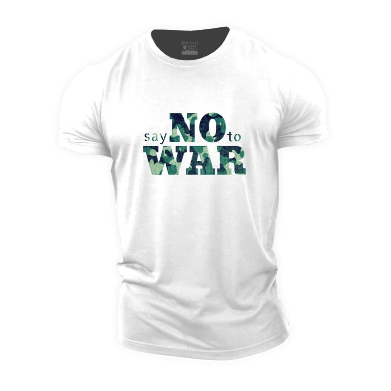 Cotton Say No To War Graphic T-shirts tacday